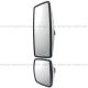 One Set - Rear View Main Mirror Flat and Wide Angle Mirror Convex Chrome (Fit: Various Trucks and Models with One Inch Arm)