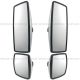 Two Sets - Rear View Main Mirror Flat And Wide Angle Mirror Convex Chrome  (Fit: Various Trucks and Models With One Inch Arm)