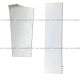 2 Pieces Set - Top and Bottom Sleeper Cabin Fairing White - Driver Side (Fit: Freightliner Cascadia 2008-2016 Truck)