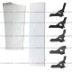 5 Piece Combo - Top and Bottom Cabin Fairing Mounting Brackets  Black - Driver Side (Fit: Freightliner Cascadia 2008-2016 Truck)