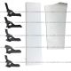 7 Pieces Combo - Top and Bottom Sleeper Cabin Fairings White and Mounting Brackets Black- Passenger Side (Fit: Freightliner Cascadia  2008-2016  Truck)
