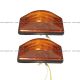 2 pcs of Behind Fender Cab Turn Signal Marker Light with Rubber Grommet - Amber (Fit: International 9400 9200 8100 8200 8300 Trucks)