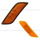 LED CAB Door Marker Light Amber and LED Front Fender Side Turn Signal Marker Indicator Amber/Amber Light - Driver Side (Fit: 2010-2019 Peterbilt 587 579)