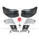 Side Bumper End with Fog Light Hole & Chrome Cover and Dual Double Bulb Fog Lamp - Driver & Passenger Side (Fit: Volvo VNL 2004-2015)