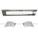 3 Pieces Combo- Central Bumper Trim Chrome and Cap Cover Chrome Driver and Passenger Side (Fit:  Volvo VNL 630 670 730 780 Truck)