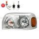 Headlight Chrome with LED Corner Lamp Driver Side (Fit: Freightliner Century Truck 2004-2015 )