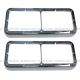 Regular Bezel Chrome Pair (Fit: Kenworth T400 T600 T800 W900B W900L Classic 120/132. Peterbilt 378 379. Western Star 4900, Freightliner FLD Classic XL)