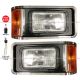 Headlight Set Driver and Passenger Side (Fit: Mack CH613 SFA Hood Truck 1990-2017 )