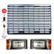 Grille Chrome and Headlight Set  - Driver and Passenger Side (Fit: Mack CH613 SFA Hood Truck 1990-2017)