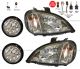 4 Pieces Combo - Headlight with Fog Lamp - Driver & Passenger Side (Fit: Freightliner Columbia Truck )