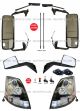 Door Mirror Power Heated Chrome with Arm & Hood Mirror Chrome with Mounting Kits & Headlight Chrome - Driver & Passenger Side ( Fit: Volvo VNL 670 780 630 730 Trucks )