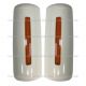 Door Mirror Cover White - Driver & Passenger Side (Fit: Prostar Trucks of International - NOT Fit: Durastar 4200 4300 4400 4900)