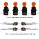 4pcs 3157 Bulbs with 4pcs Socket and 4pcs Light Connector Pigtail Wire Harness (Fit: Freightliner Columbia M2 106 112 headlight & Various Other Vehicles)