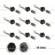 10 Sets of 68 Bulb with Socket and 3 Wire Double Contact Pigtail for Back Up, Park, Stop, Tail & Turn Lighting