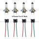 8 Pieces Combo - 4pcs H7 Bulbs with 4pcs 2 Wire 2 Pin Female Universal H7 Bulb Light Connect Pigtail Wire Harness